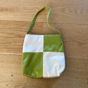 Whistles X Hai Silk Vera Bag in Green & Cream